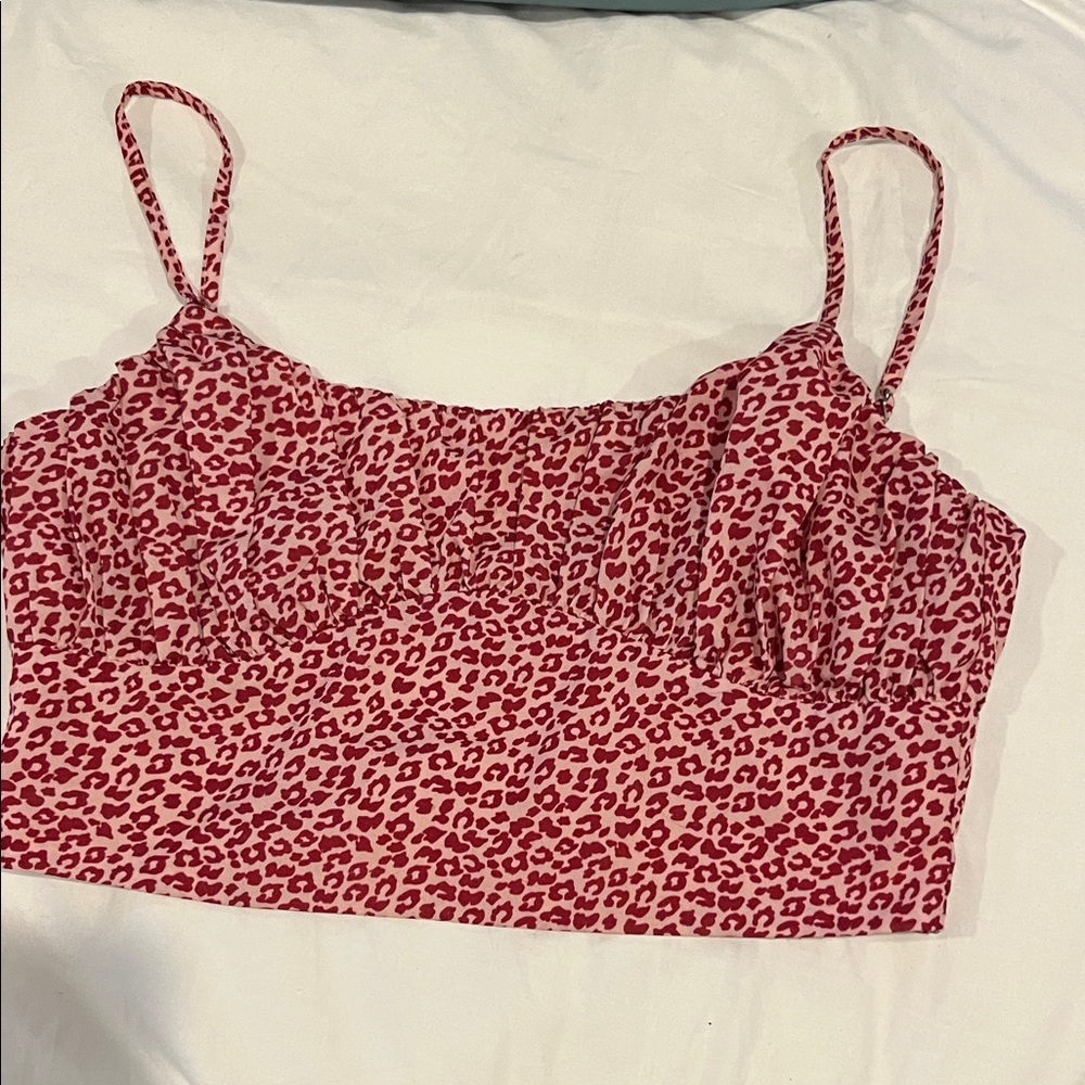 Tiger Mist Red Animal Print Camisole